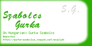 szabolcs gurka business card